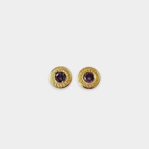 Aros Plata 925 y Oro Cubic Negro