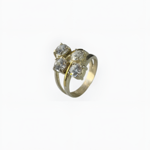 Anillo Vintage con Detalle Floral Tallado
