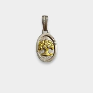 Dije Plata y Oro Arbol De La Vida Chico