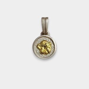 Dije Plata 925 Y Oro Angel de la Guarda