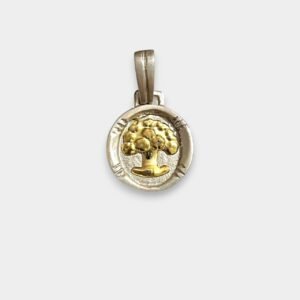 Dije Arbol de la Vida Plata y Oro 18K