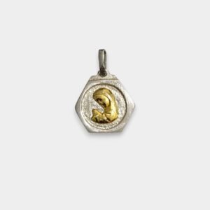 Medalla Virgen Nina Plata y Oro