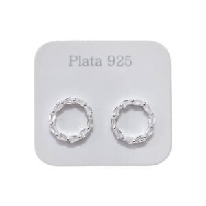 Aros Redondo Con Cubic De Plata 925